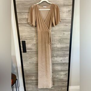 Baltic Born Velvet Wrap Maxi Dress